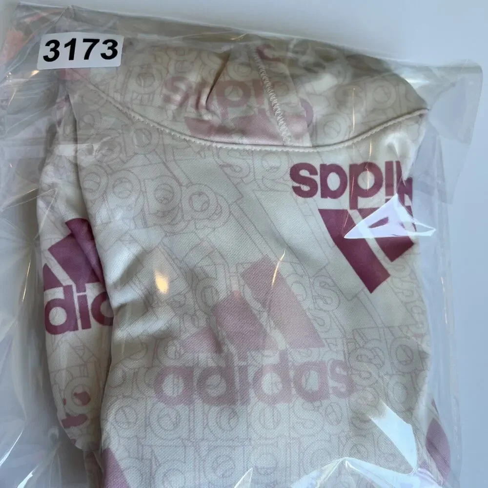 Adidas Girls Pink/Ivory Hoodie Sweatshirt - Picture 9 of 9
